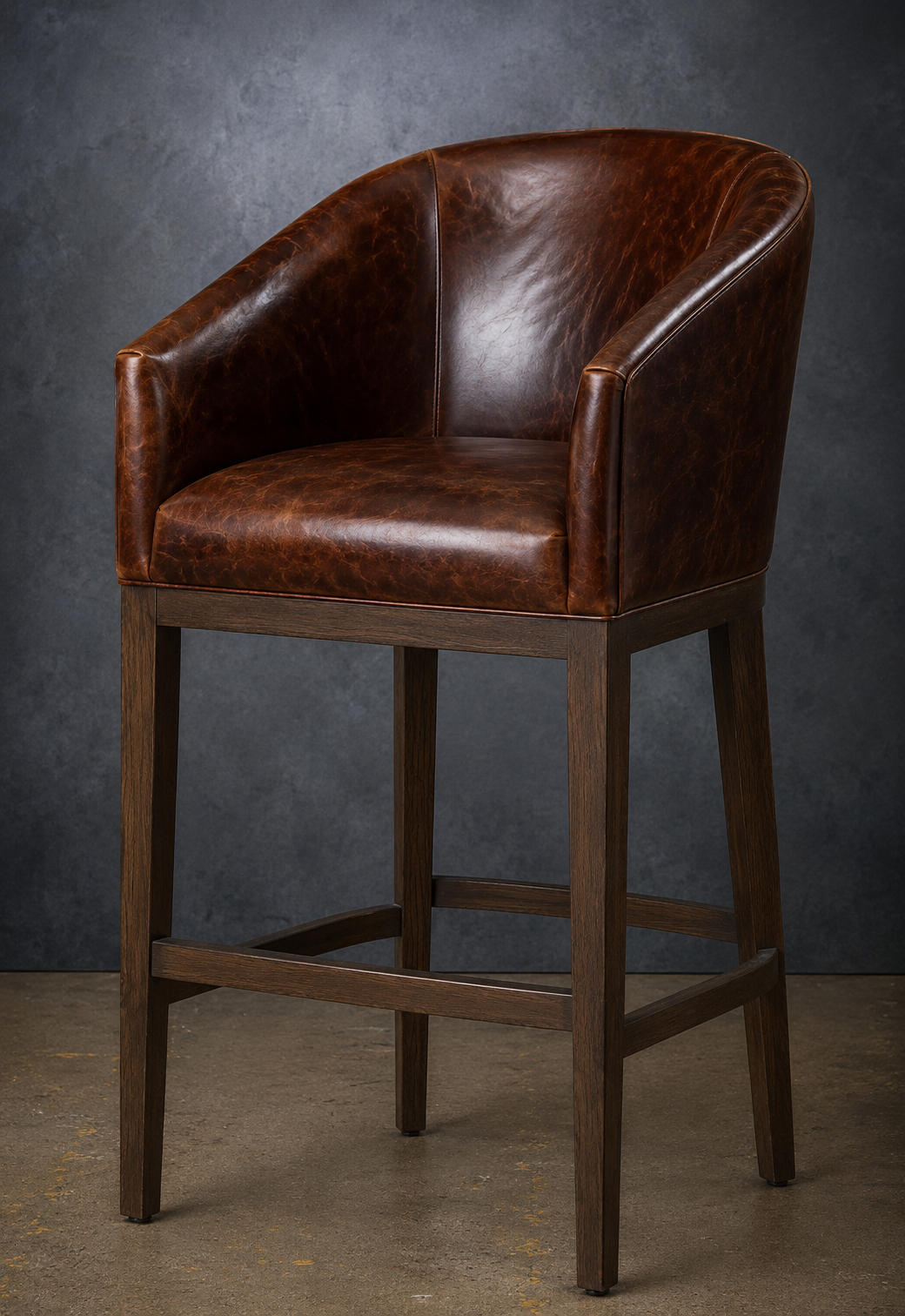 BARREL BACK COUNTER STOOL