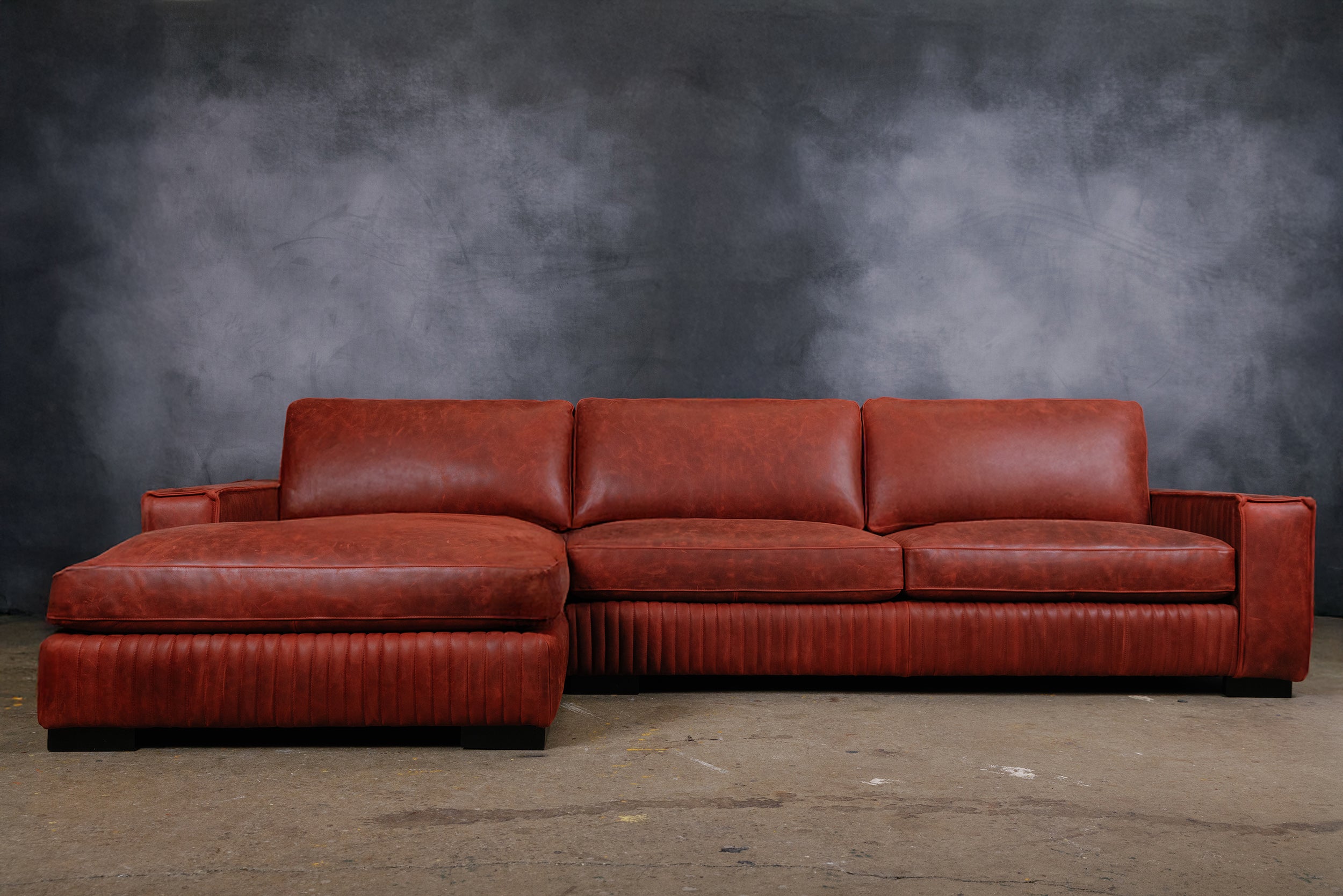 ROYAL ADMIRAL LEATHER SOFA CHAISE LHF