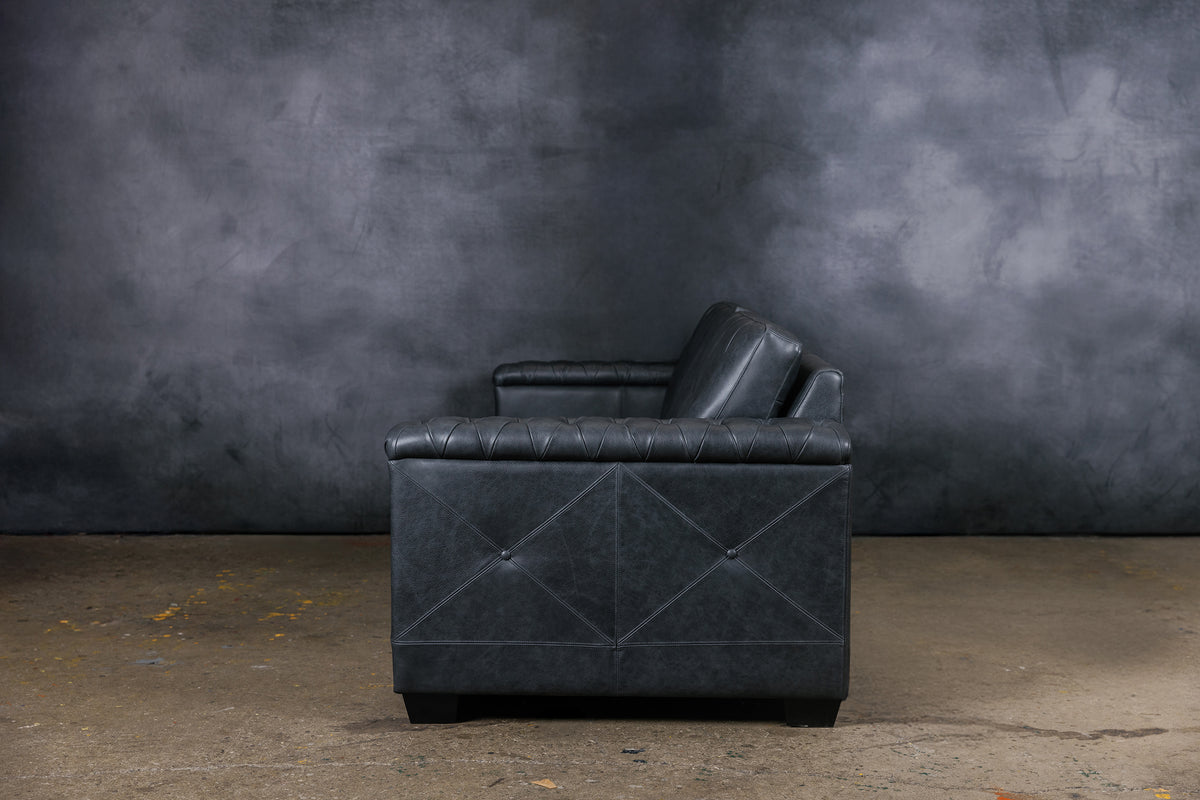 TUXEDO LEATHER SOFA