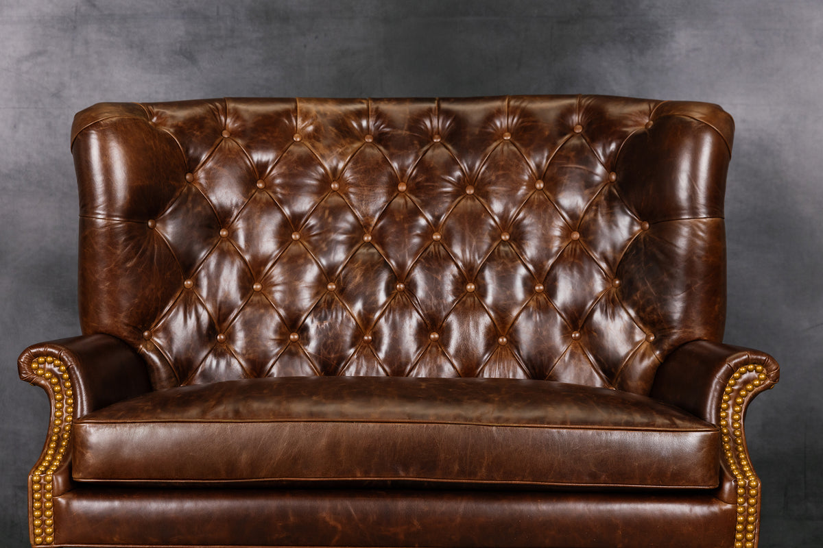 STANLEY LEATHER SETTEE