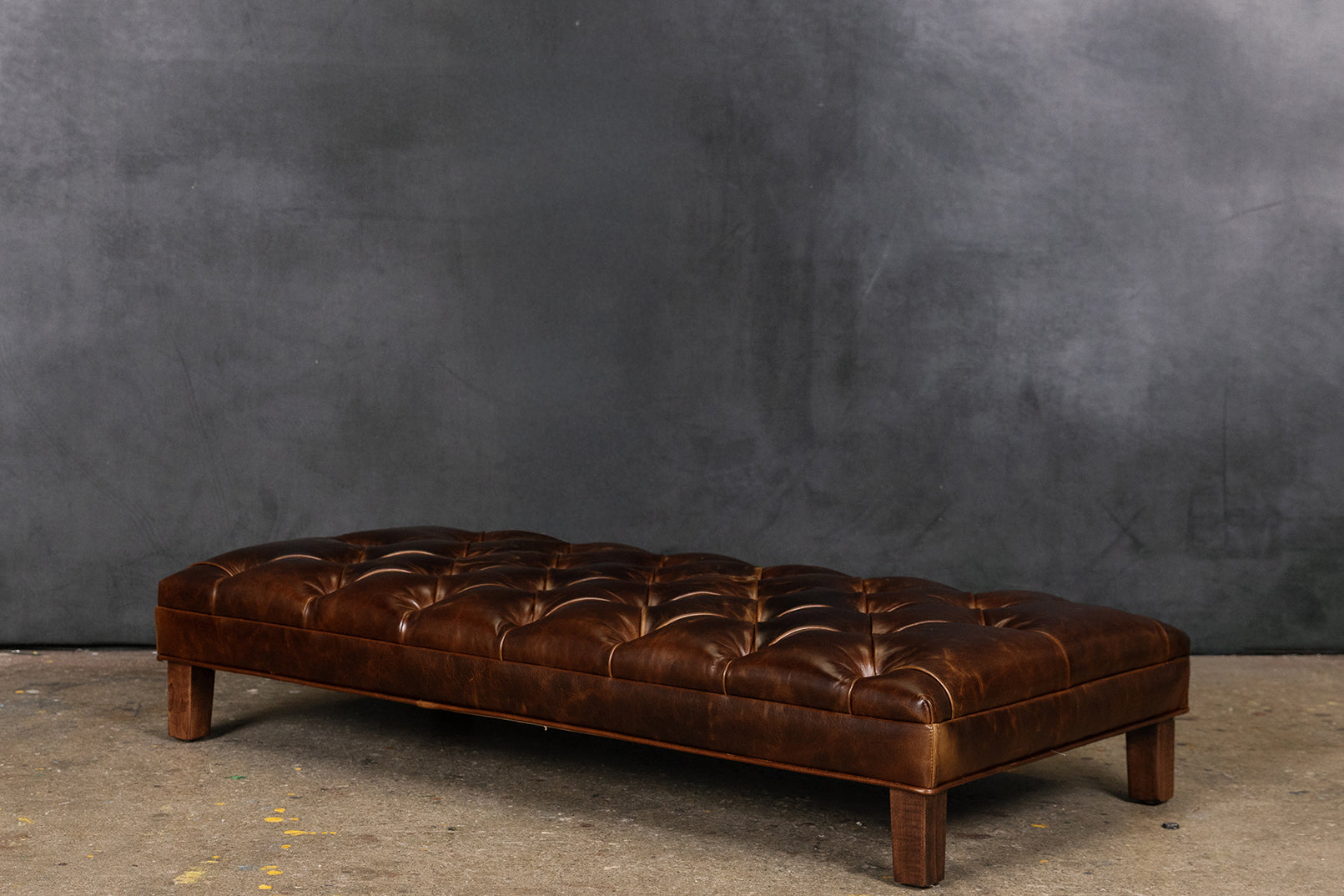CHATEAU LEATHER TUFTED OTTOMAN