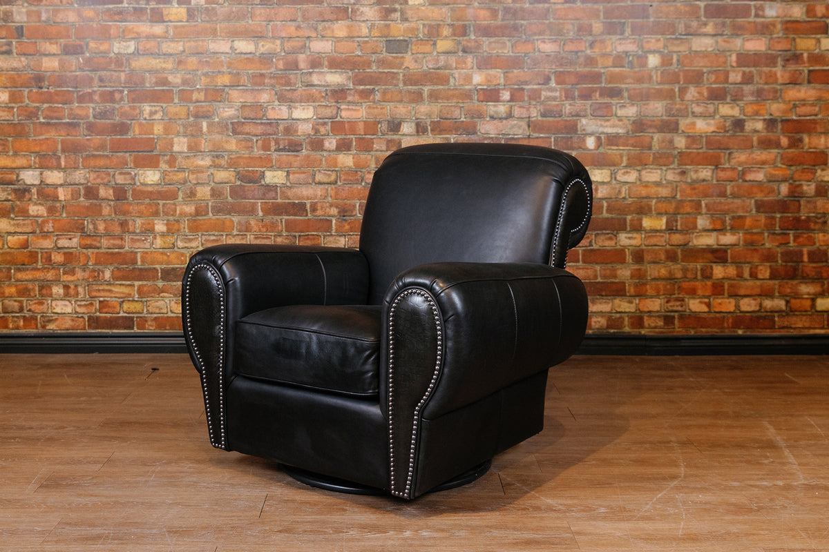 ROCK AND ROLL SWIVEL CHAIR WITH CROCO EMBOSSED AS IS