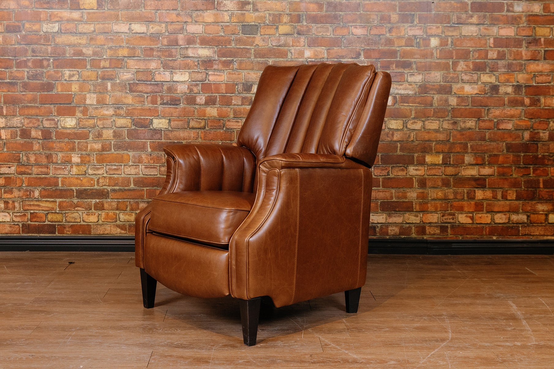 LIBRARY LEATHER RECLINER FLOOR MODEL (SOLD)