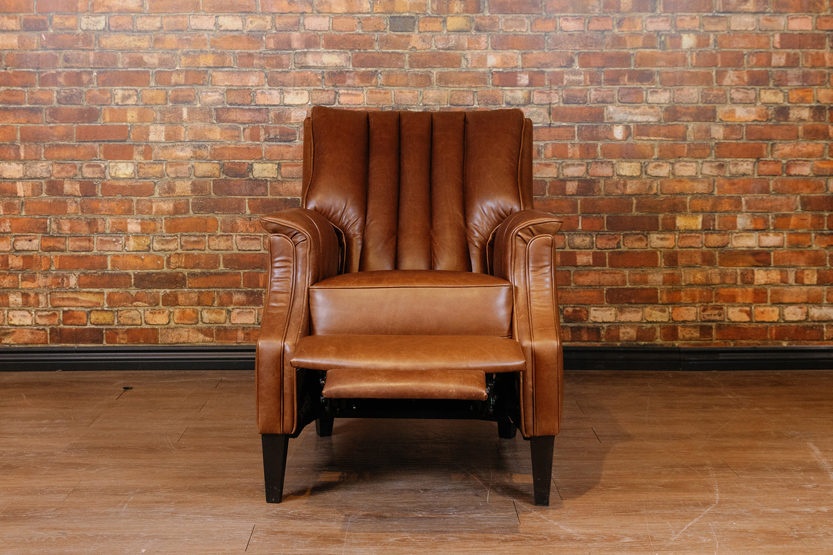LIBRARY LEATHER RECLINER FLOOR MODEL (SOLD)