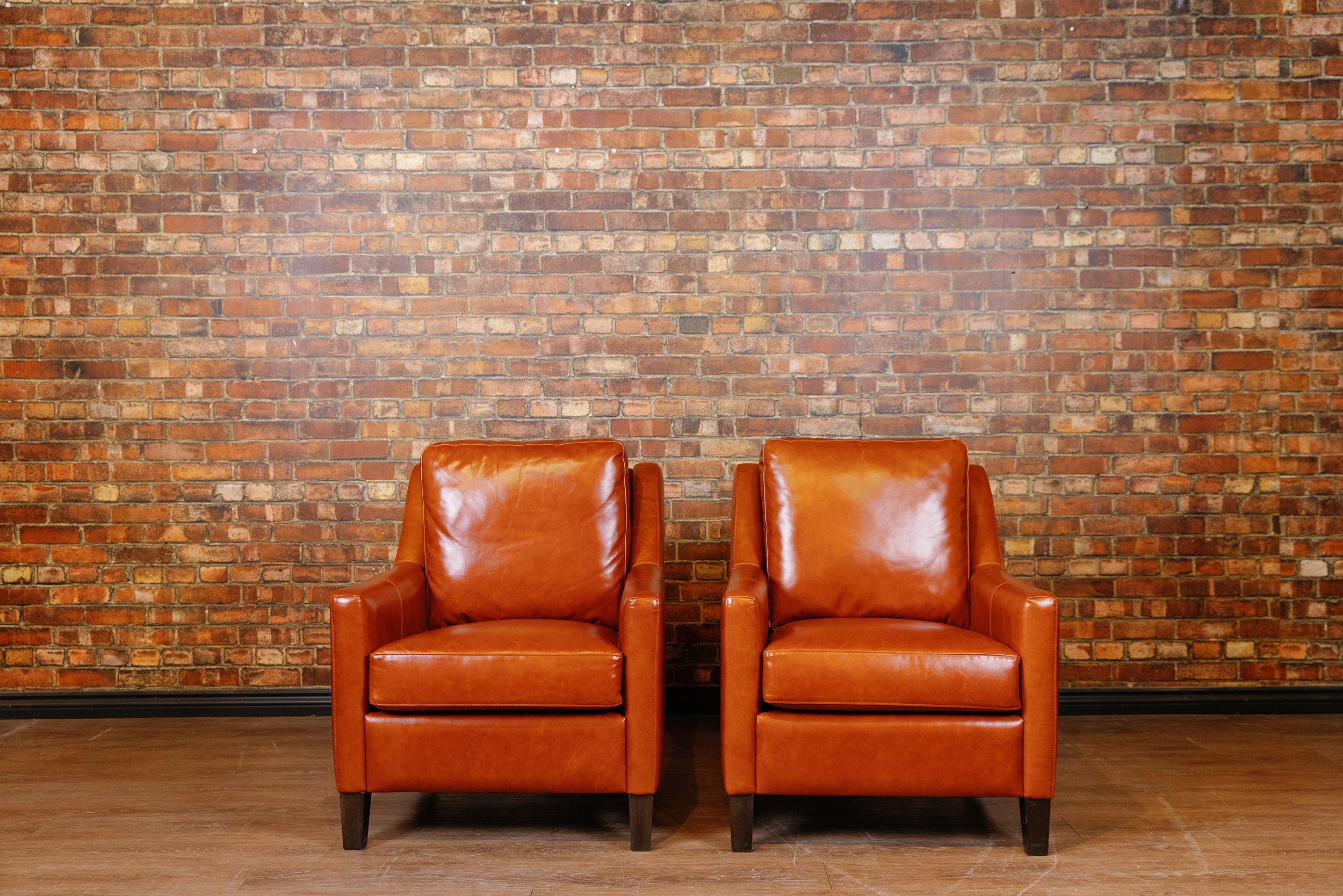 PARLOUR CHAIRS AS IS IN PREMIUM LEATHER ( SOLD)
