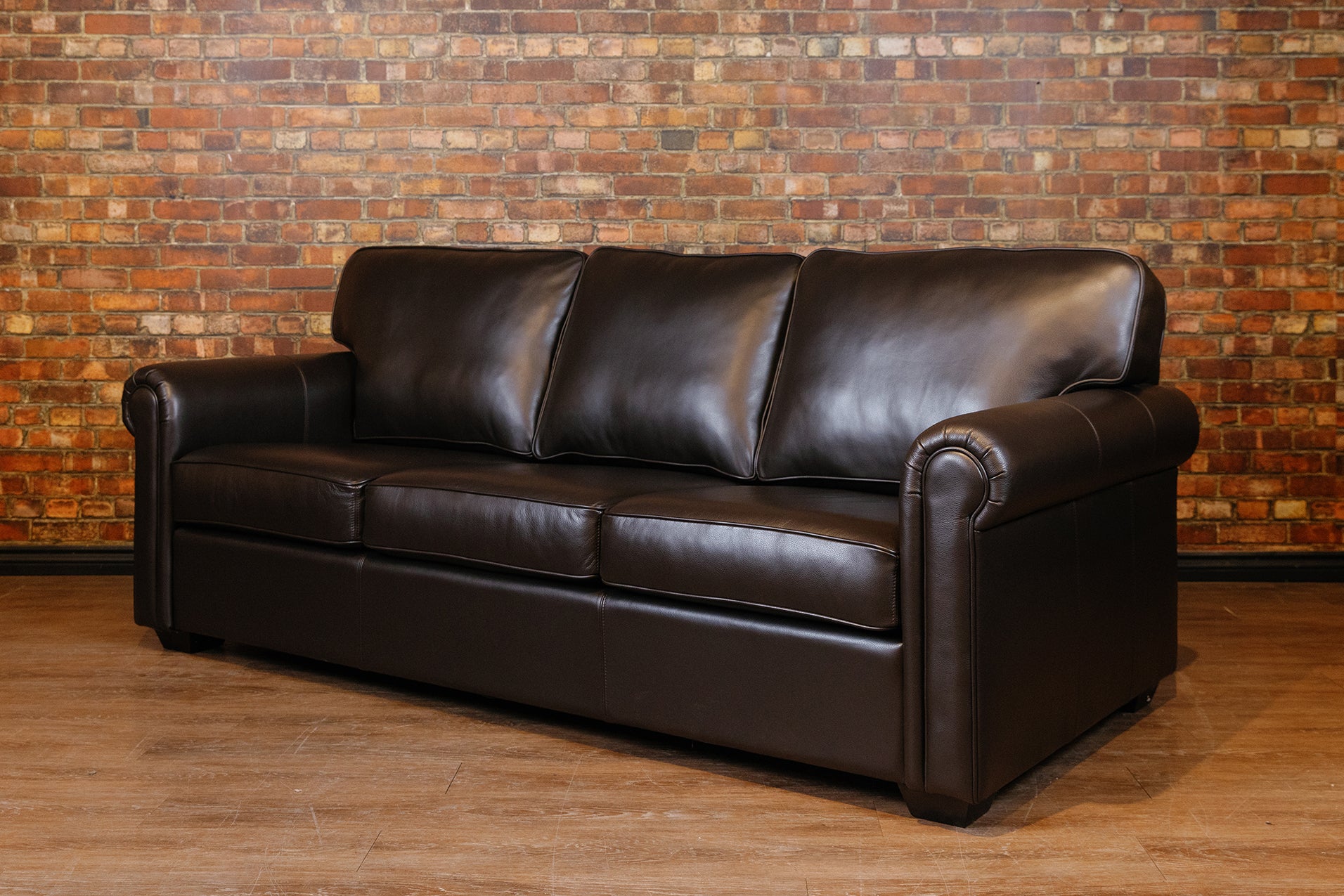 CORAL LEATHER SOFA FLOOR MODEL( SOLD)