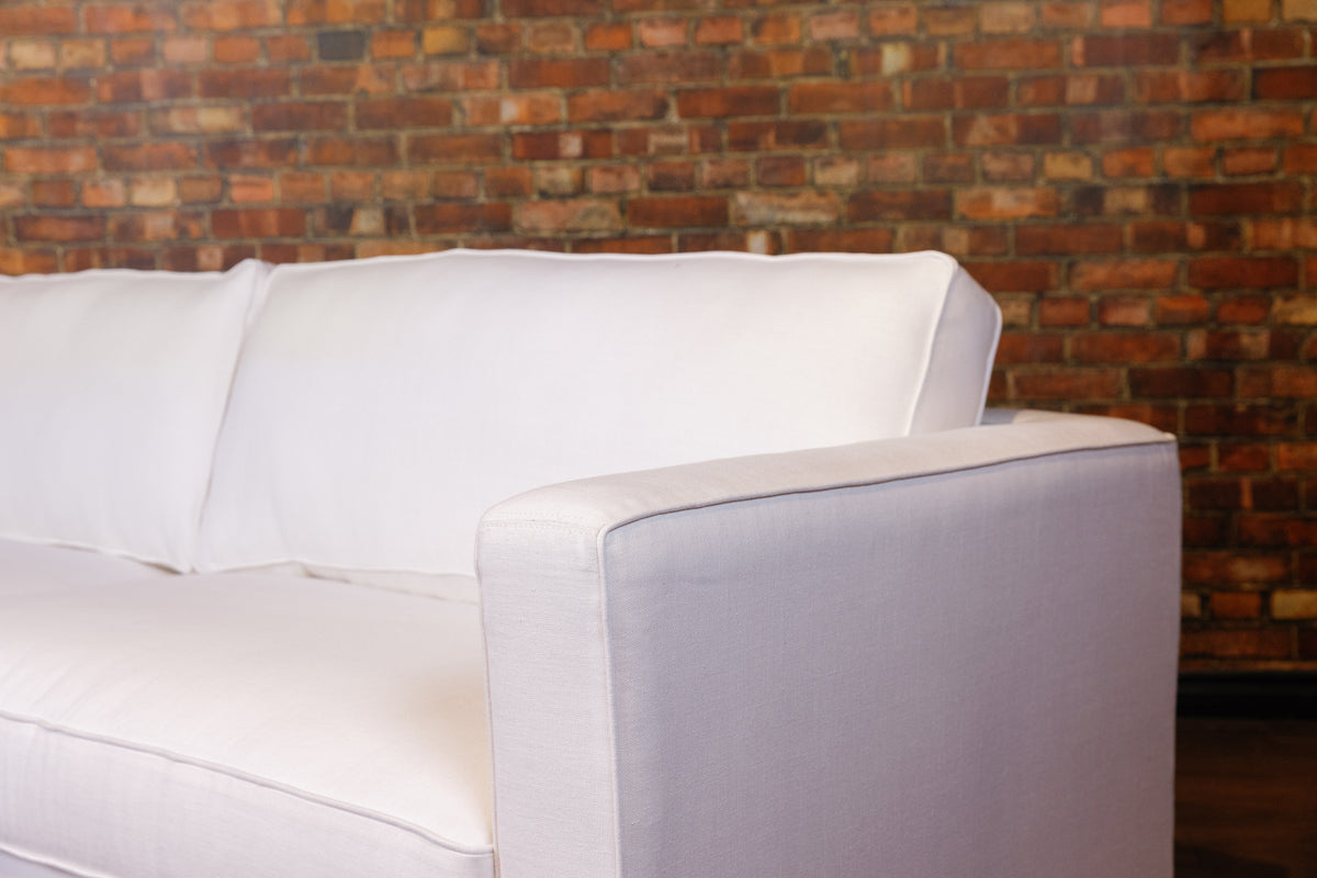 MADDEX SLIM ARM SOFA 96 INCH FABRIC FLOOR MODEL