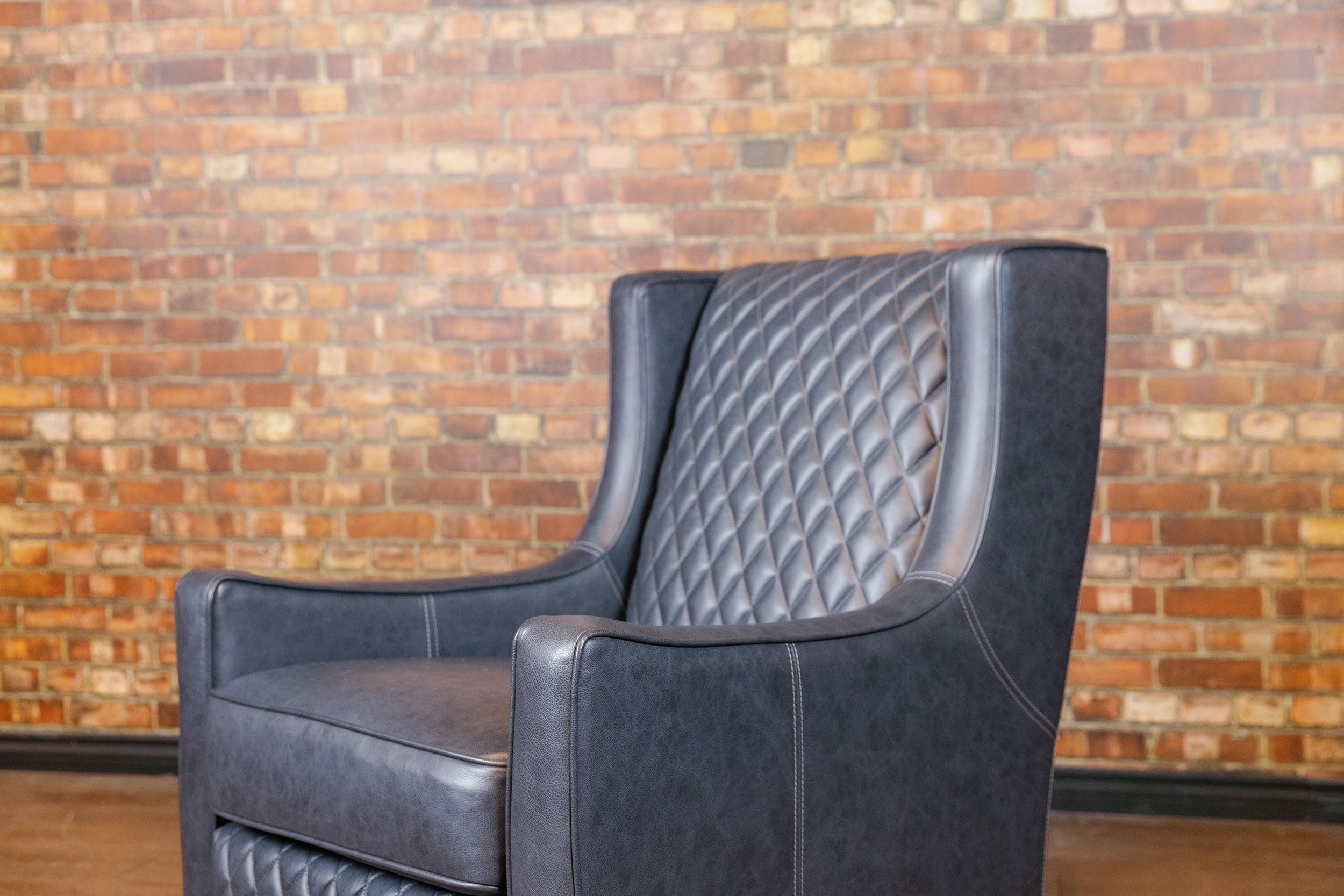 LOFT ACCENT CHAIR BLUE FLOOR MODEL