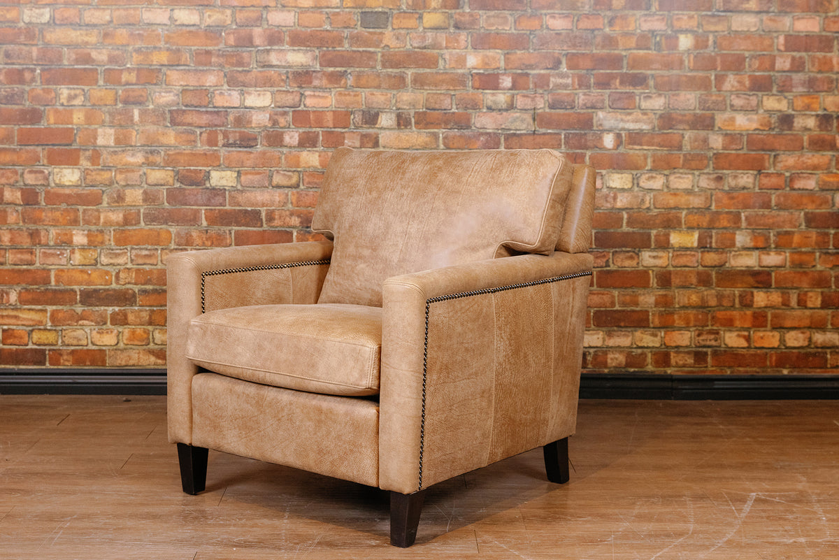 RANCHO LEATHER CHAIR FLOOR MODEL AS IS