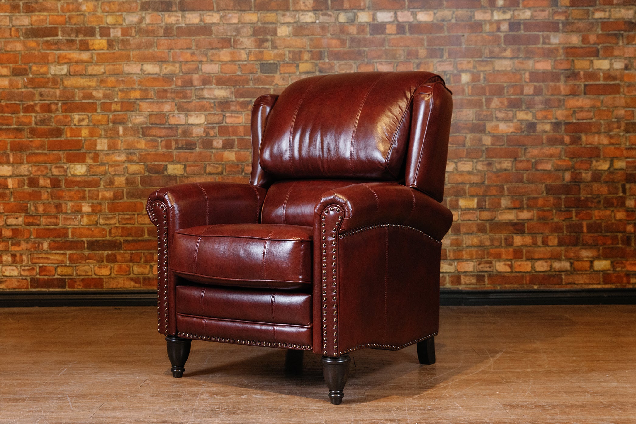 JAMIESON WINGBACK RECLINER FLOOR MODEL oxblood