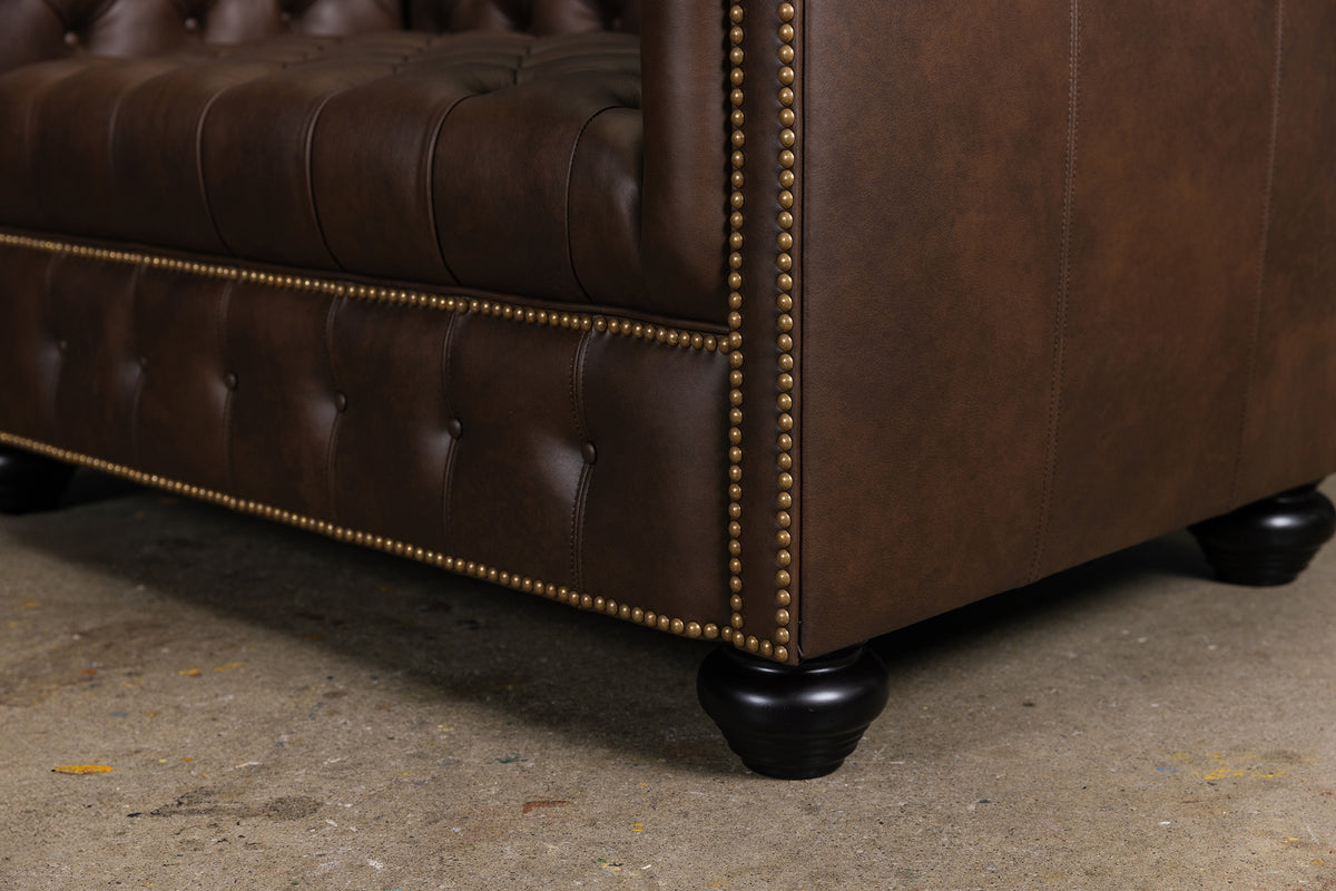 OXFORD LEATHER LOVESEAT