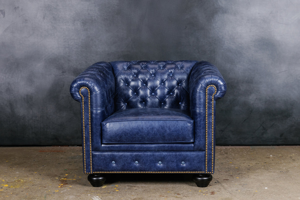 OXFORD LEATHER TUFTED CHAIR