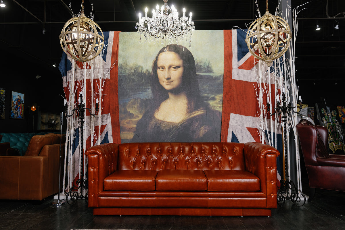 DAVINCI LEATHER SOFA FLOOR MODEL(sold)