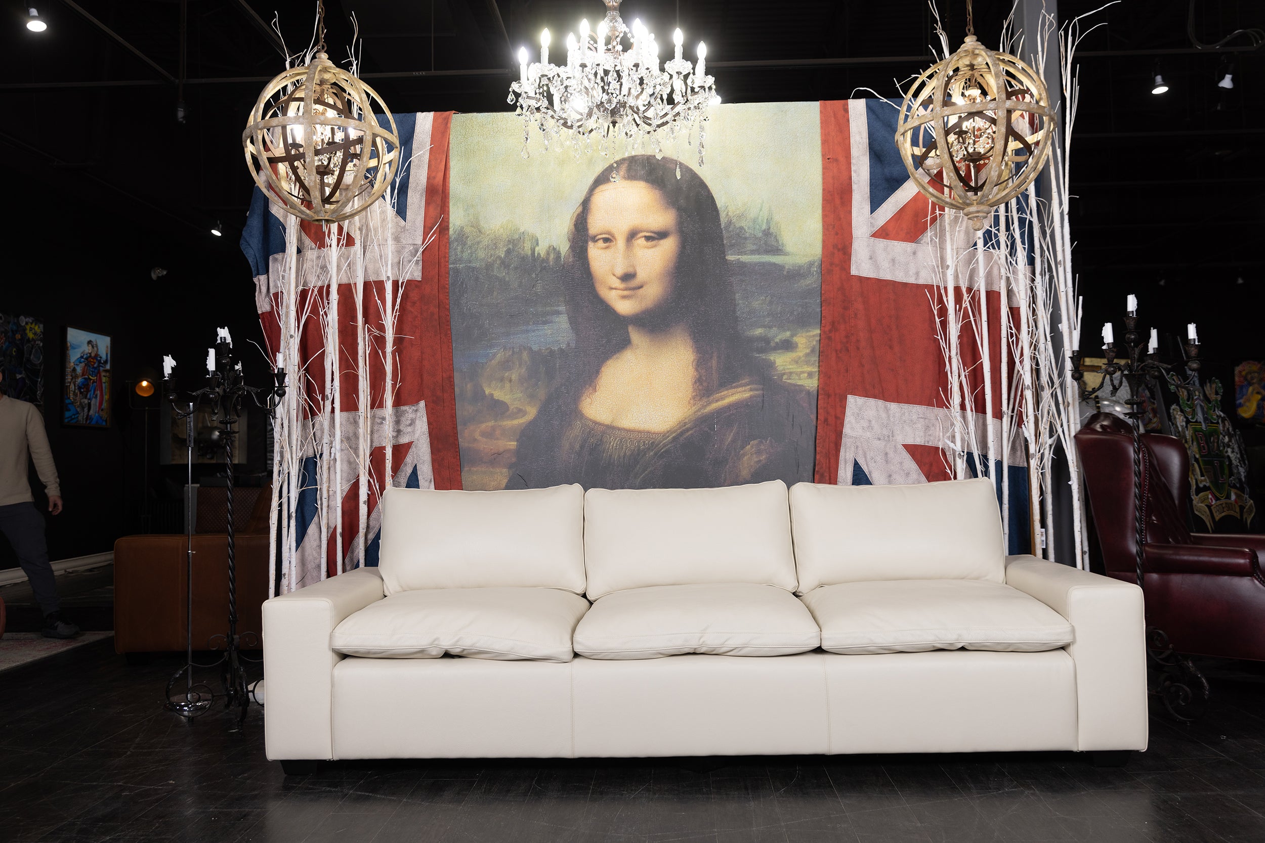 DREAM CLOUD LEATHER SOFA 9 FT FLOOR MODEL (SOLD)