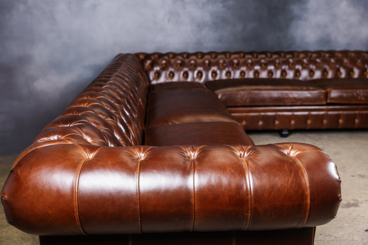 WIMBLEDON LEATHER SECTIONAL