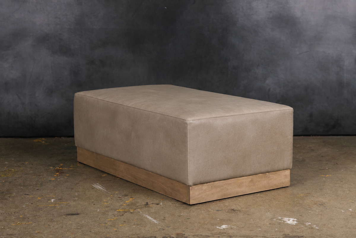 HUDSON LEATHER OTTOMAN