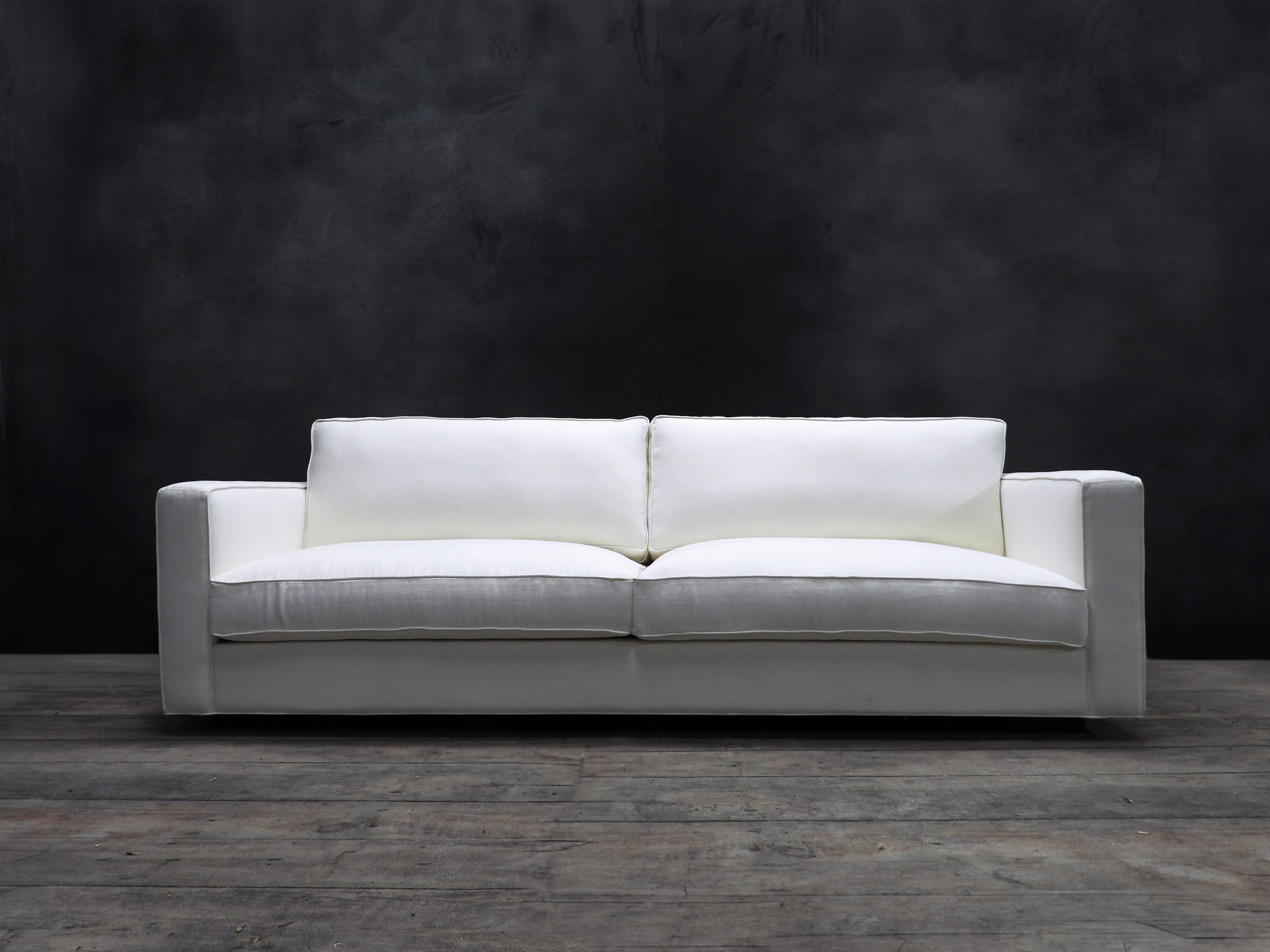 CANAPÉ EN CUIR MADISON, ACCOUDOIRS SLIM