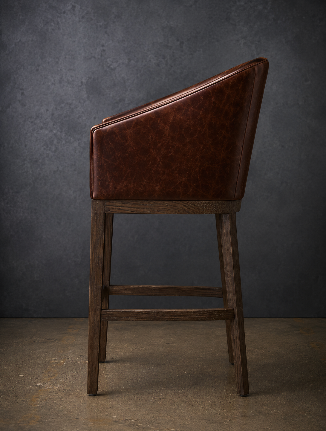 BARREL BACK COUNTER STOOL