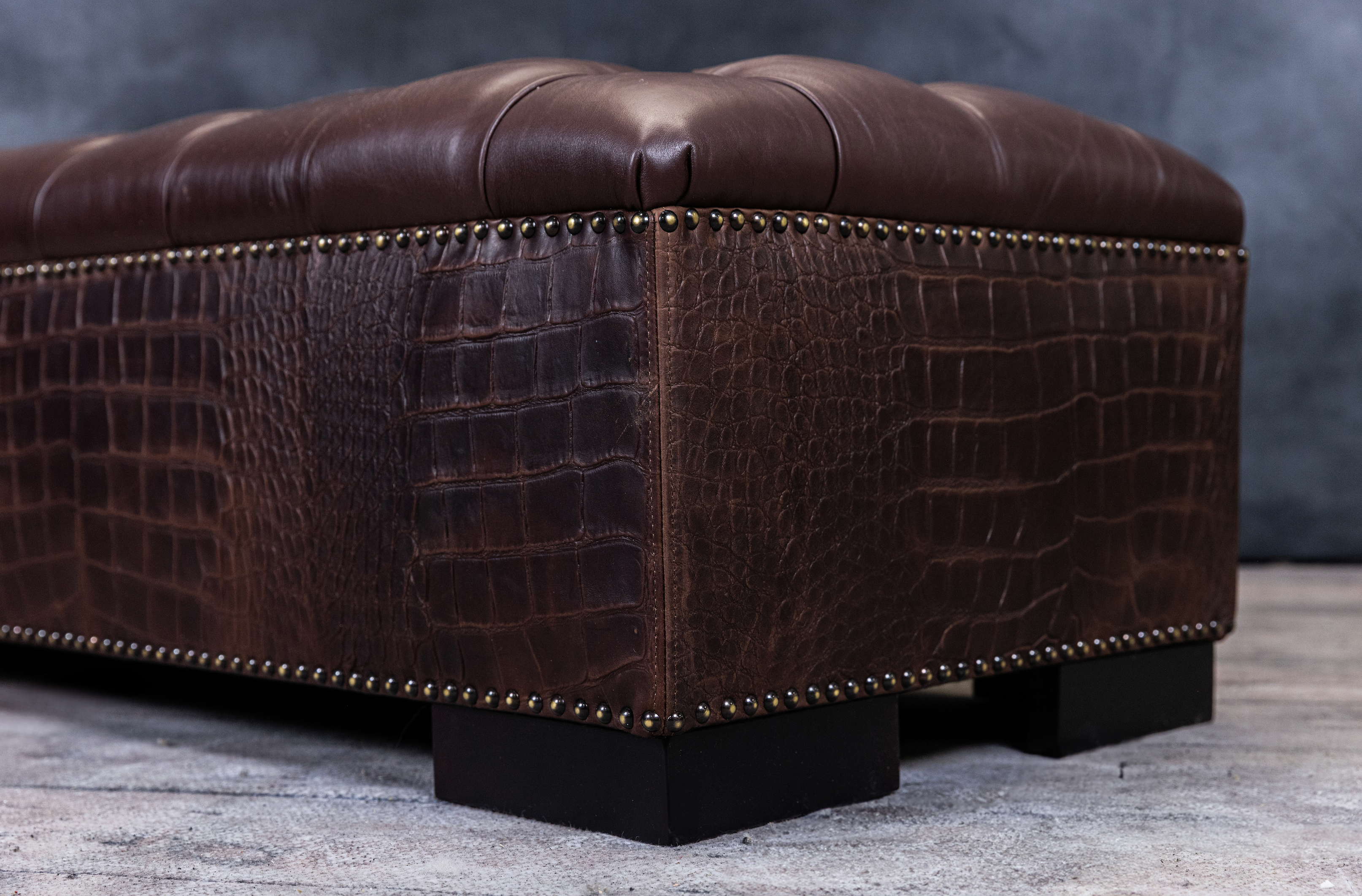 CROCO TUFTED RECTANGULAR OTTOMAN