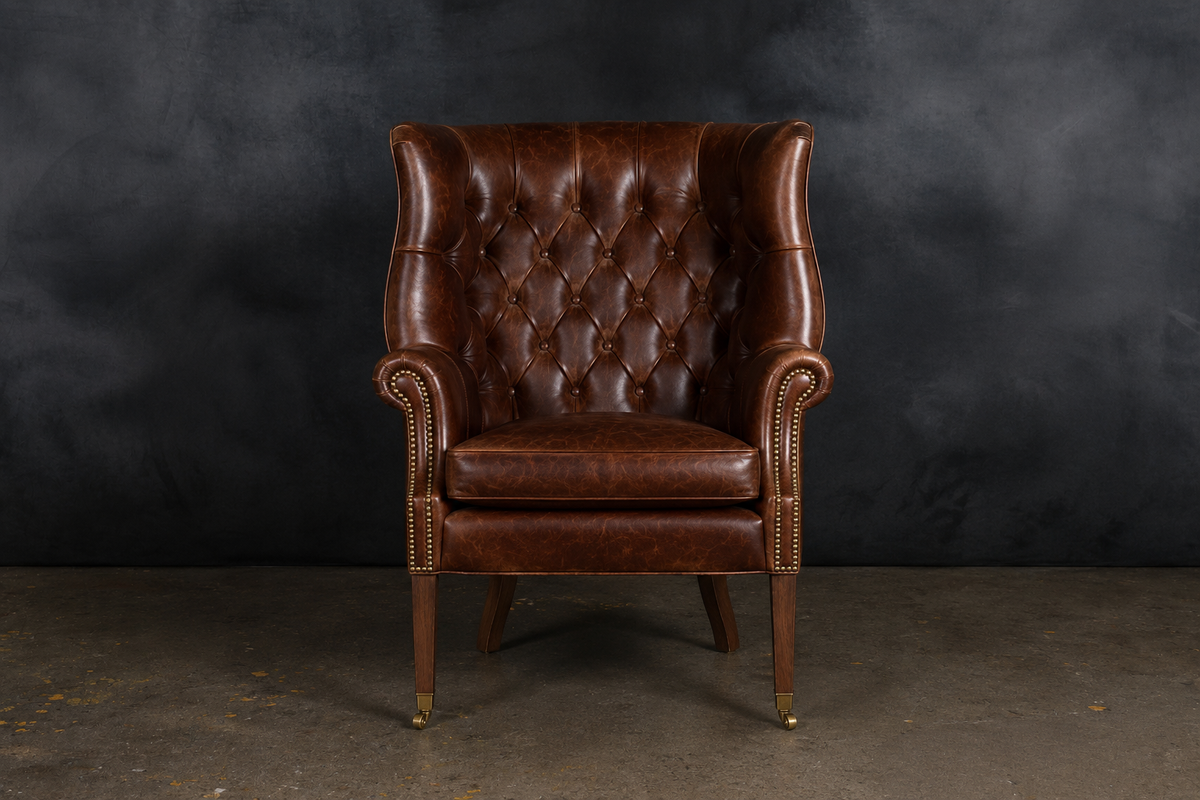 The Monet Leather Wingback Chair