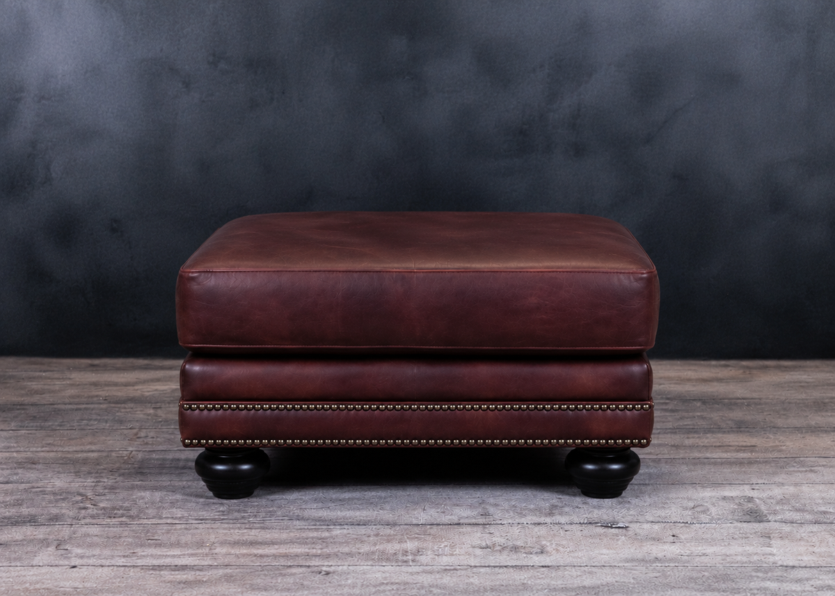 leather ottoman 