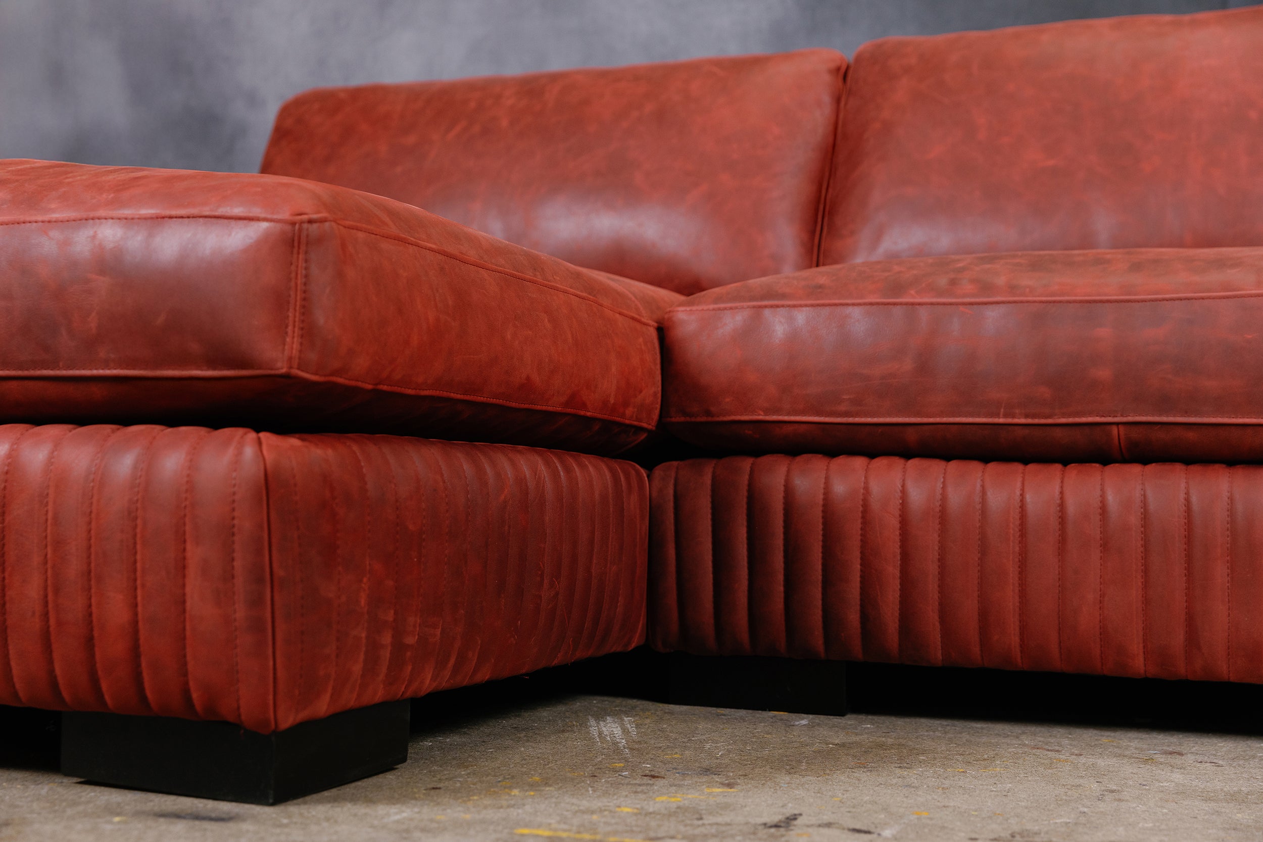 ROYAL ADMIRAL LEATHER SOFA CHAISE LHF