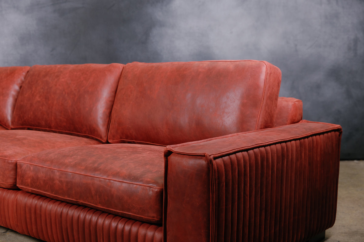 ROYAL ADMIRAL LEATHER SOFA CHAISE LHF
