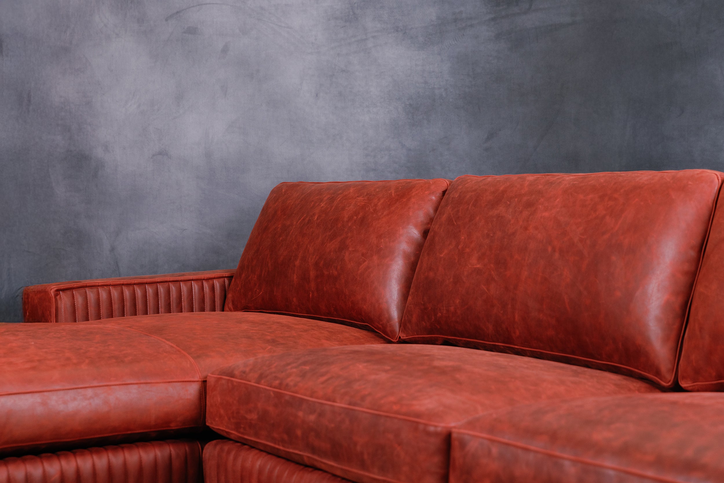 ROYAL ADMIRAL LEATHER SOFA CHAISE LHF