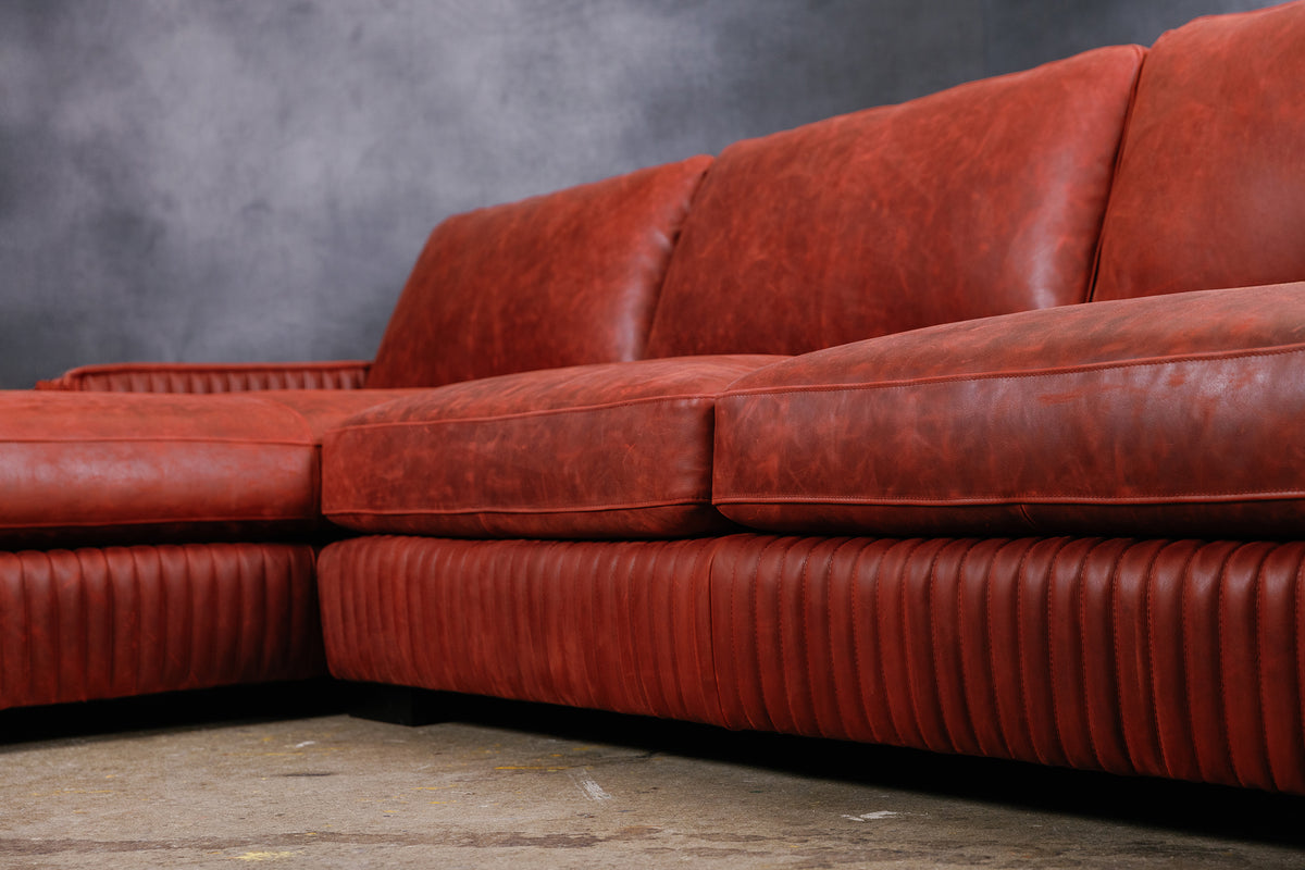 ROYAL ADMIRAL LEATHER SOFA CHAISE LHF