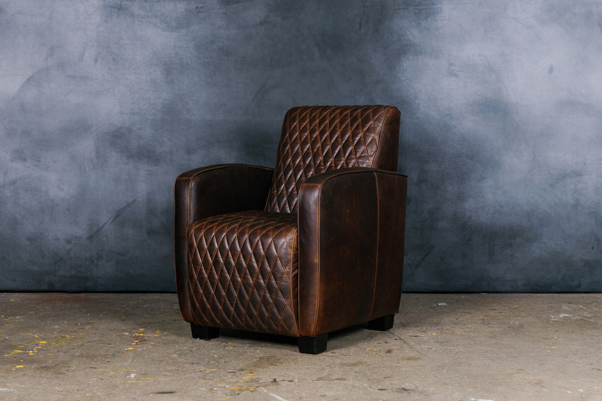 RETRO QUILT LEATHER CHAIR