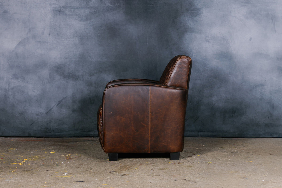 RETRO QUILT LEATHER CHAIR