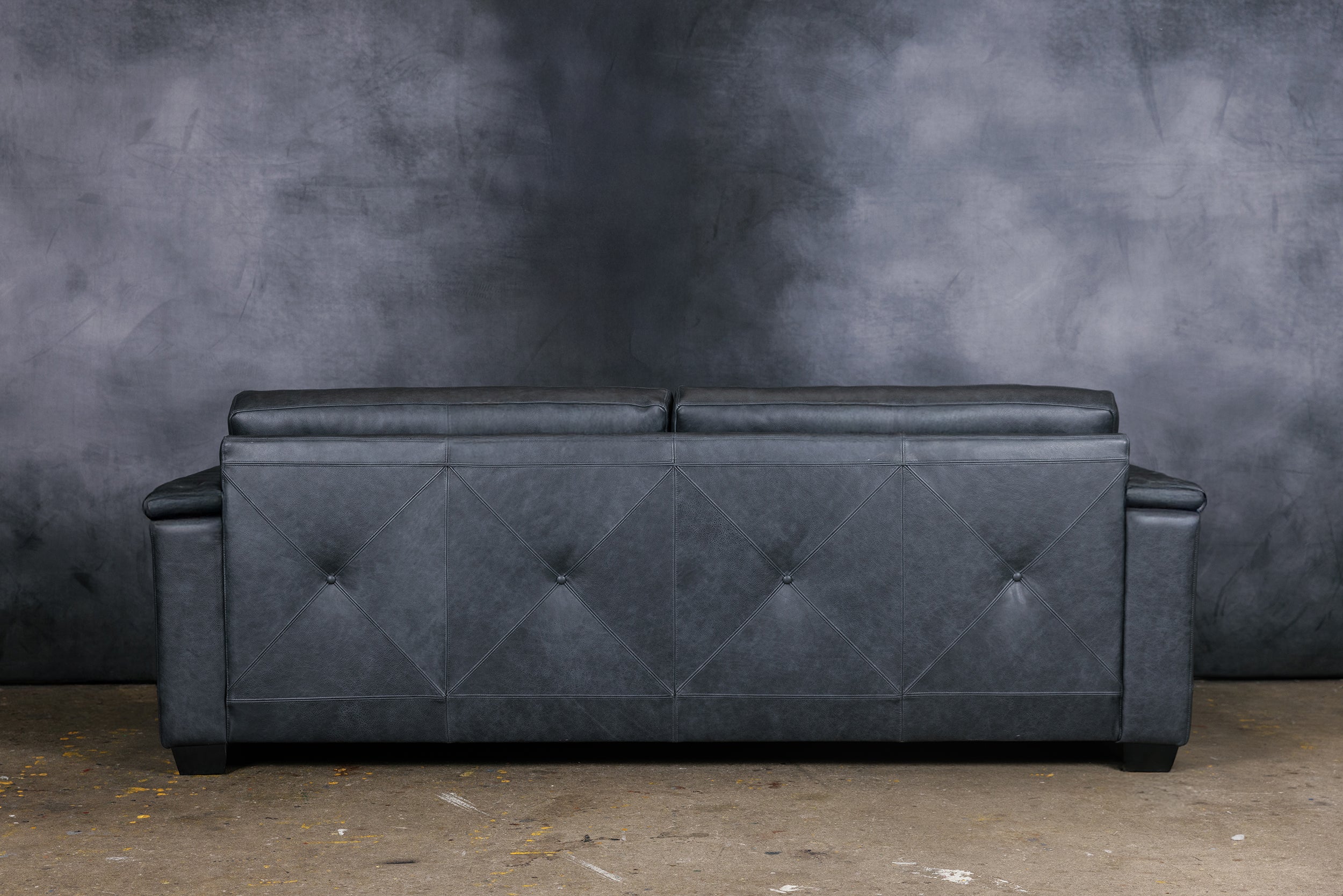 TUXEDO LEATHER SOFA