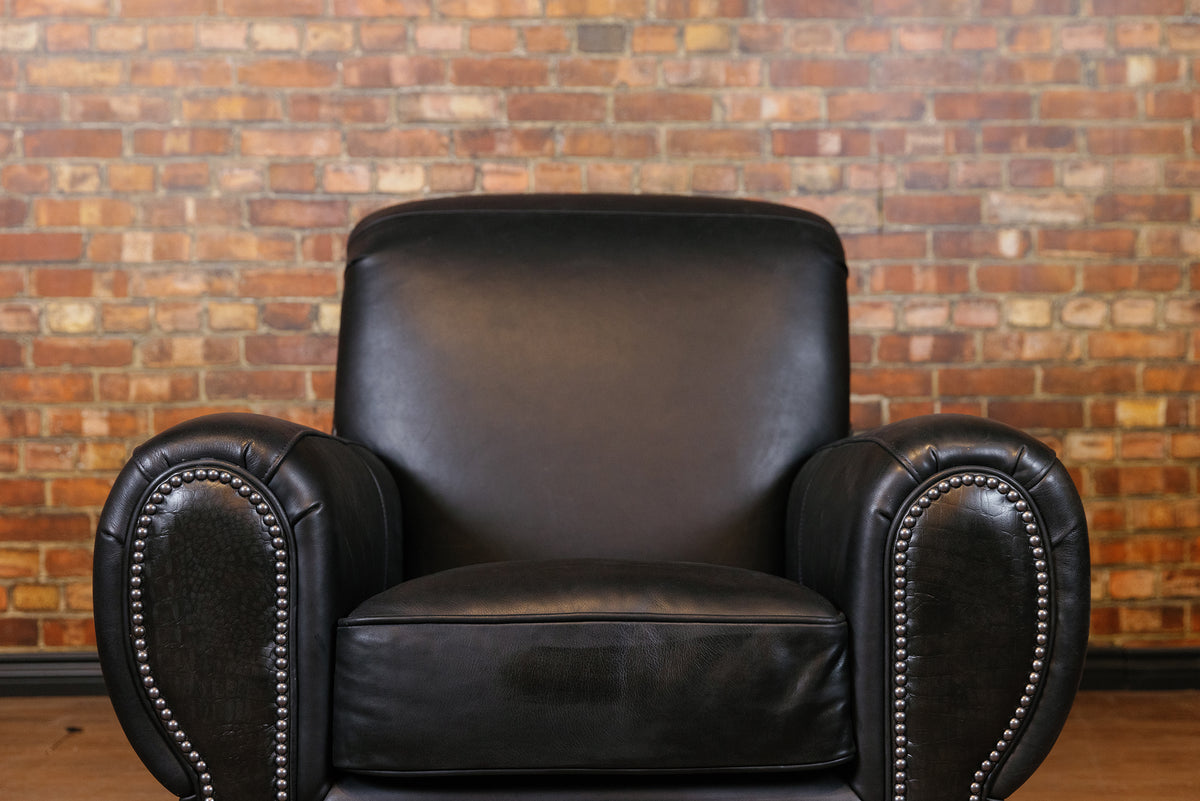 ROCK AND ROLL SWIVEL CHAIR WITH CROCO EMBOSSED AS IS