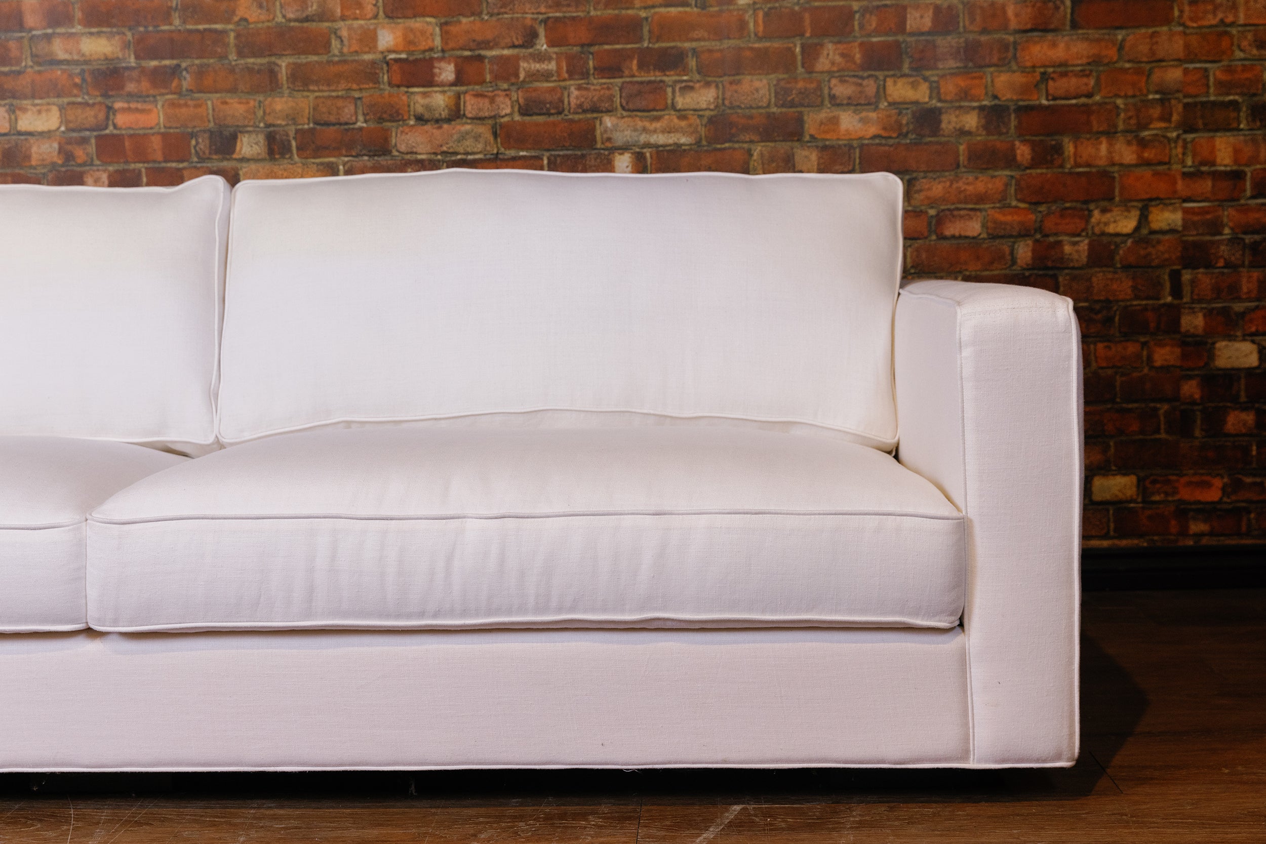 MADDEX SLIM ARM SOFA 96 INCH FABRIC FLOOR MODEL