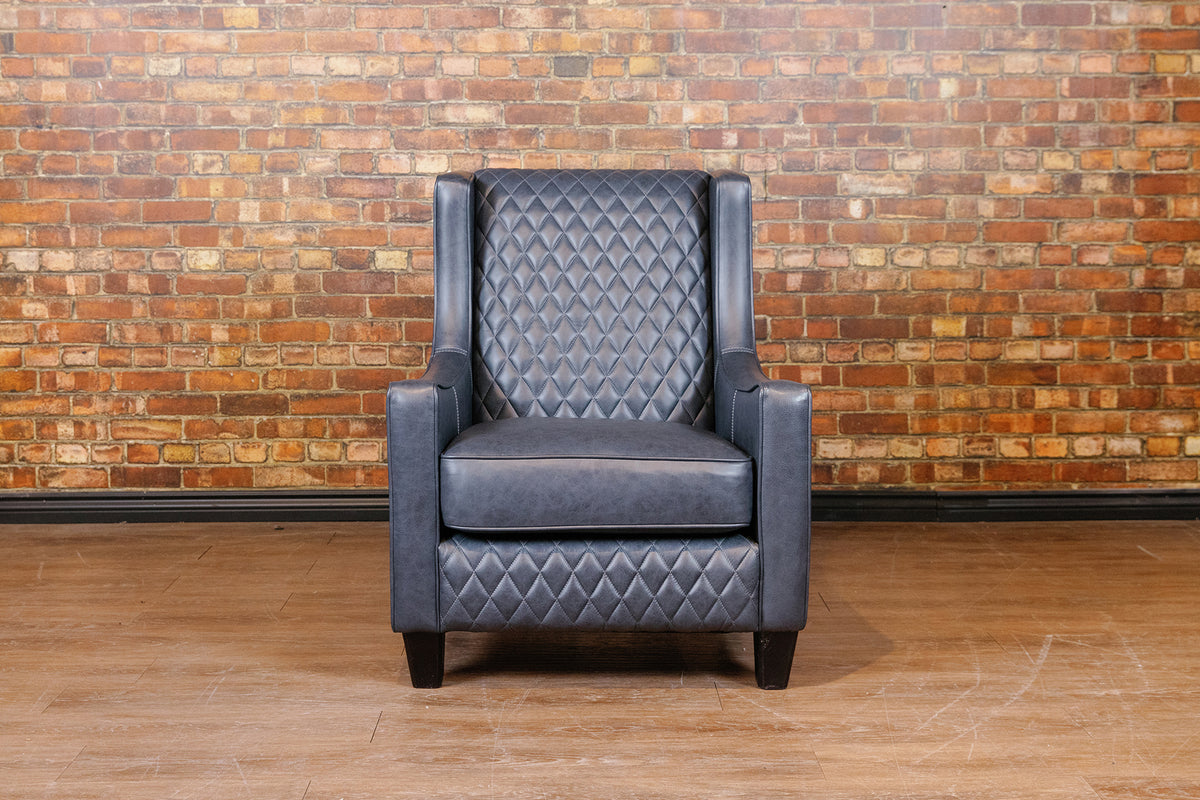 LOFT ACCENT CHAIR BLUE FLOOR MODEL