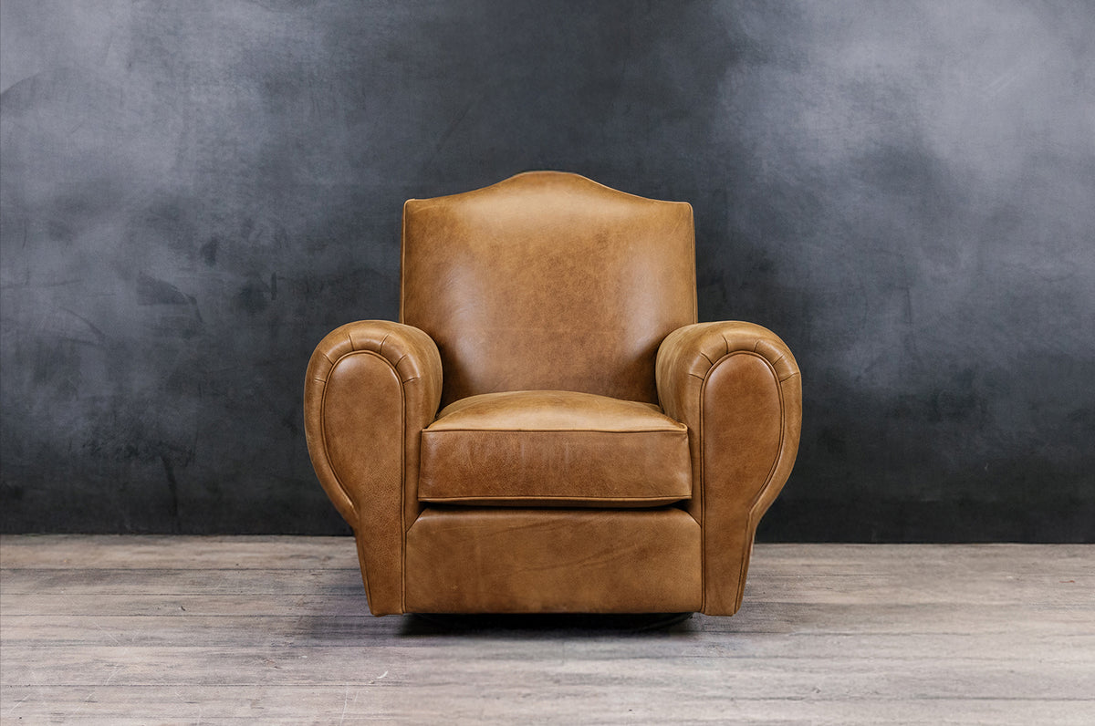 MOUSTACHE LEATHER CIGAR SWIVEL CHAIR