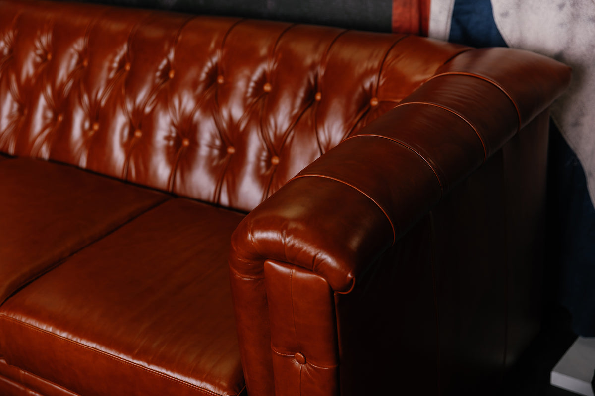 DAVINCI LEATHER SOFA FLOOR MODEL(sold)