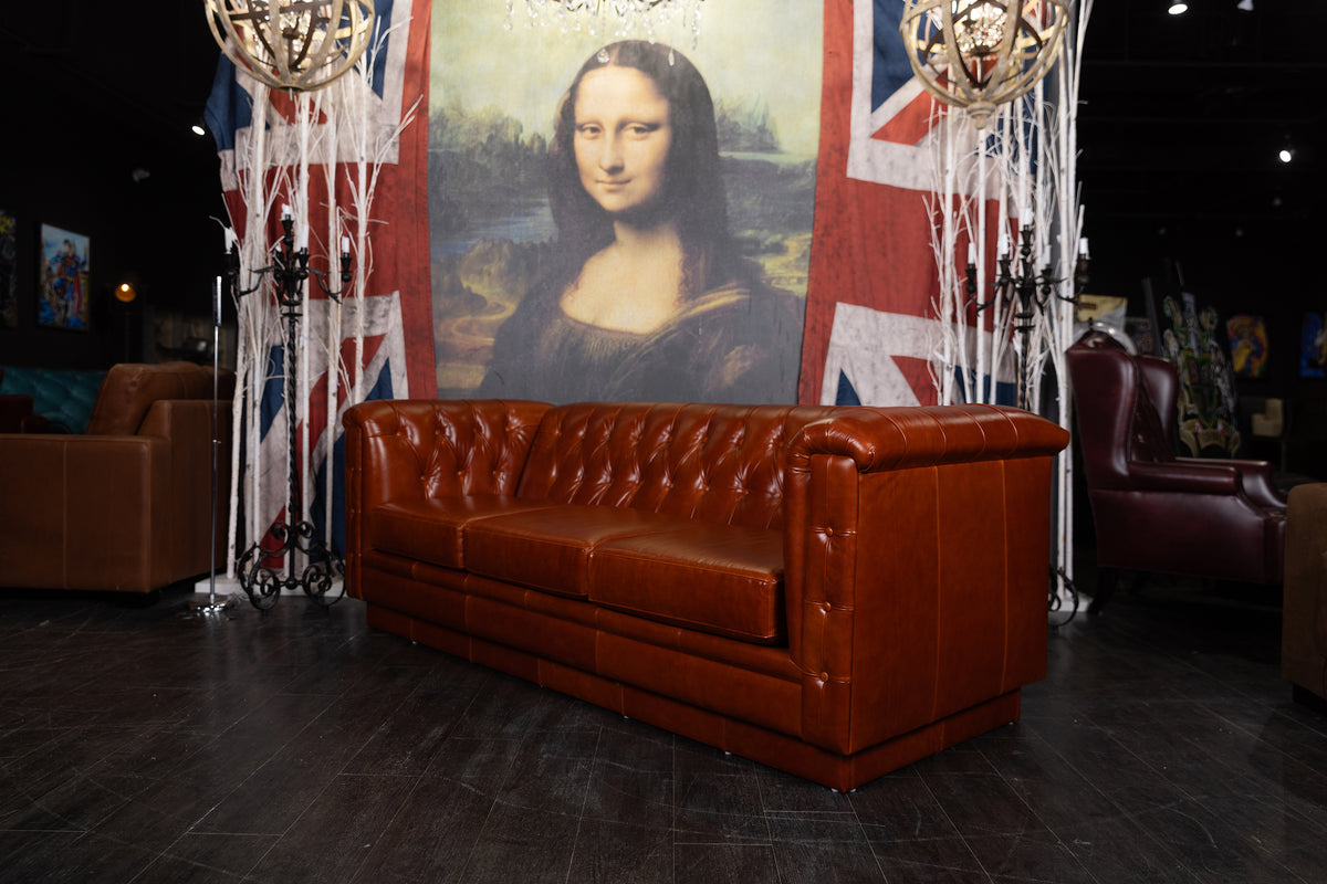 DAVINCI LEATHER SOFA FLOOR MODEL(sold)