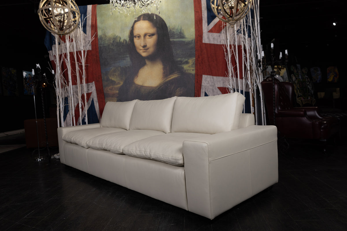DREAM CLOUD LEATHER SOFA 9 FT FLOOR MODEL (SOLD)