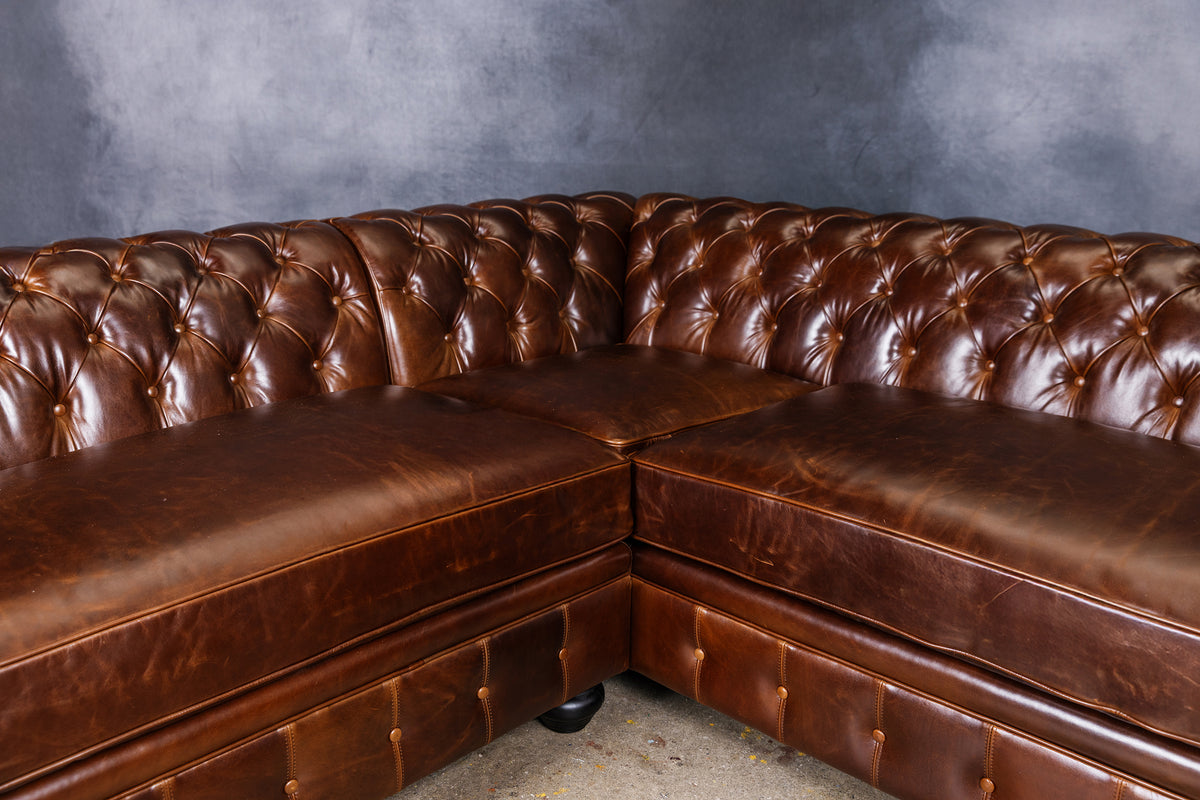 WIMBLEDON LEATHER SECTIONAL