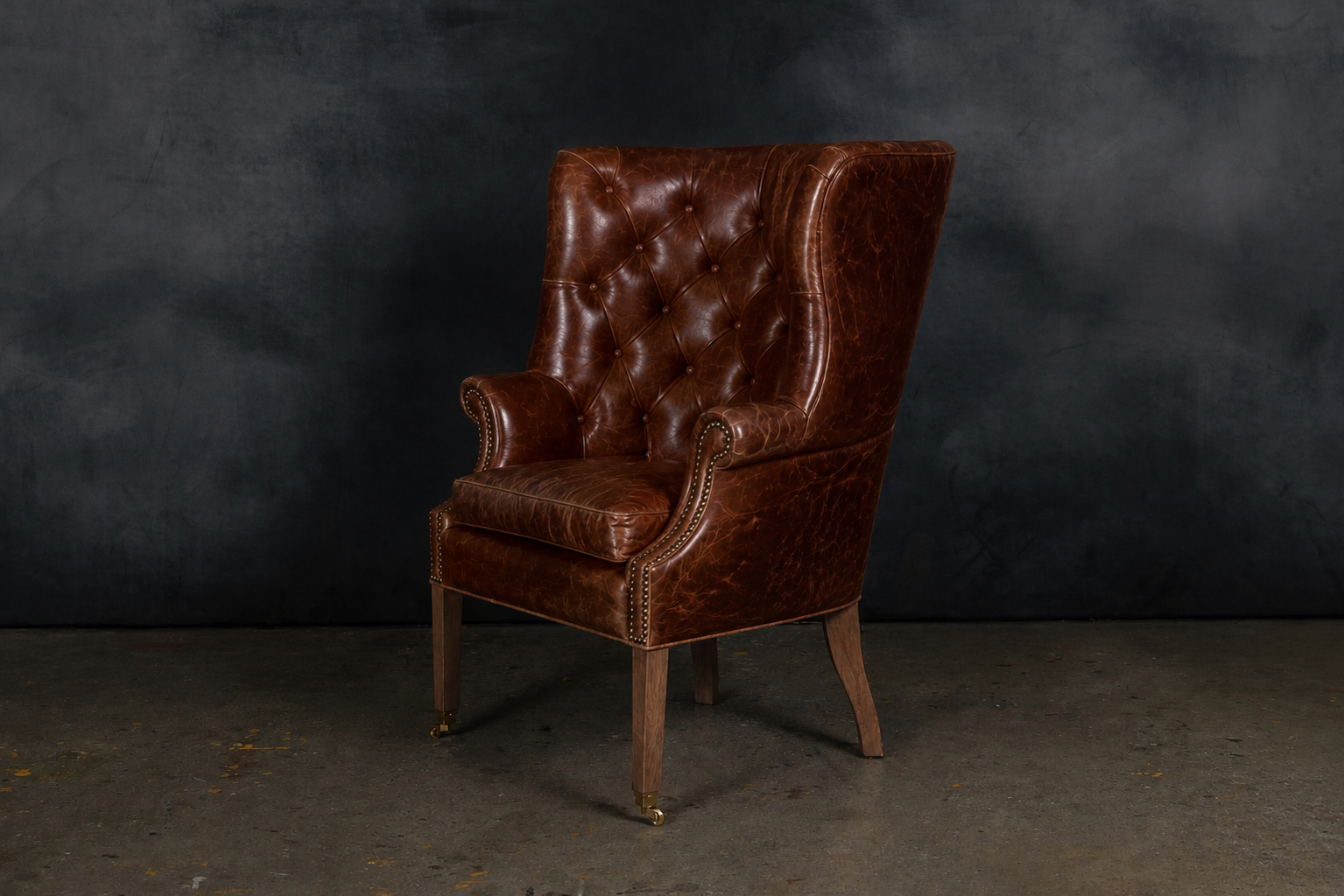The Monet Leather Wingback Chair
